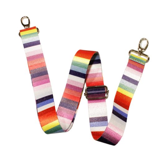 Rainbow Coloured, Wide Handbag Strap, 40 mm