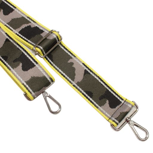 Neon Yellow military patterned, Wide Handbag Strap, 50 mm