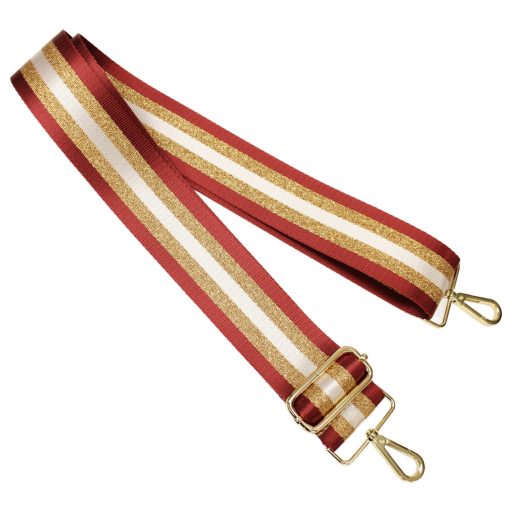 Green Gold Striped Wide Handbag Strap, 50 mm