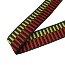 Black-Neon Yellow Striped Wide Handbag Strap, 50 mm