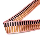 Pink Beige Striped Wide Handbag Strap, 50 mm