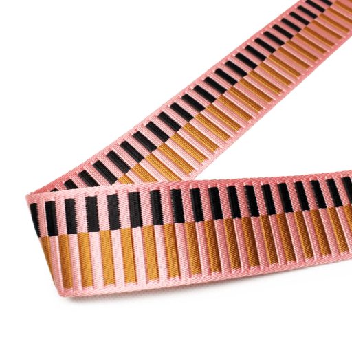 Pink Beige Striped Wide Handbag Strap, 50 mm