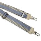 2 inch wide striped pattern bag strap with leather