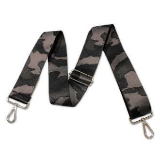   Grey Black military patterned, Wide Handbag Strap, sport bag shoulder strap, 50 mm
