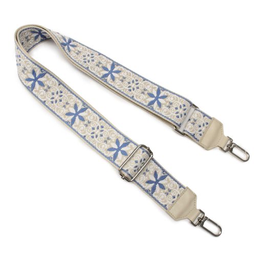 Flowery pattern bag strap with leather, goldEz az 5 cm széles táska vállpánt egy stílusos és praktikus választás ha szeretnéd megújítani a meglévő táskádat, vagy a frissen készült saját magad által va