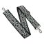 Flower patterneded Wide Handbag Strap, Green, Nickel, 50 mm