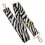 Zebra pattern Handbag Strap, 40 mm, Gold