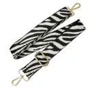 Zebra pattern Handbag Strap, 40 mm, Gold