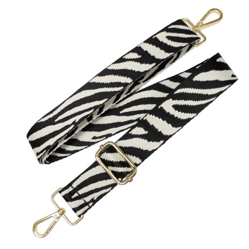 Zebra pattern Handbag Strap, 40 mm, Gold