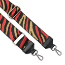 Zebra pattern bag strap, red