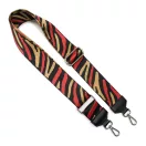 Zebra pattern bag strap, red