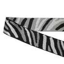 Zebra patterned Wide Handbag Strap, Black-White, 50 mm