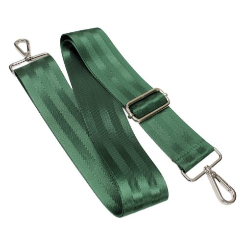 Black bag strap, 5 cm wide, silver
