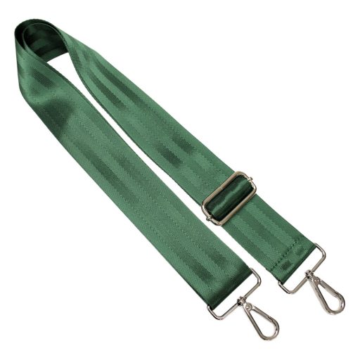 Black bag strap, 5 cm wide, silver