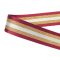 Striped Woven Webbing, Burgundy-Gold, 50 mm