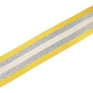 Striped Woven Webbing, Yellow-Silver, 50 mm