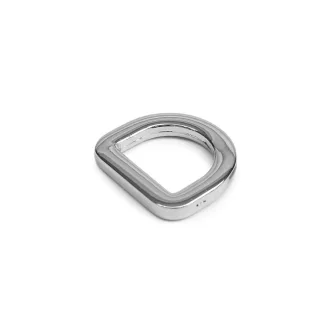 Cast Zamak Flat D-Ring – 15 mm, Silver Colour