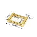 20 mm Square Handle Holder, Gold Colour – Cast Zamak