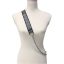 Wide bag strap with chain, nickel