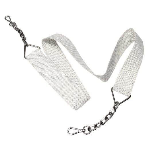 Wide bag strap with chain, nickel