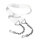 Wide bag strap with chain, nickel