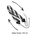 Wide bag strap with chain, nickel