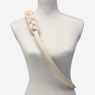 Wide bag strap with chain, nickel