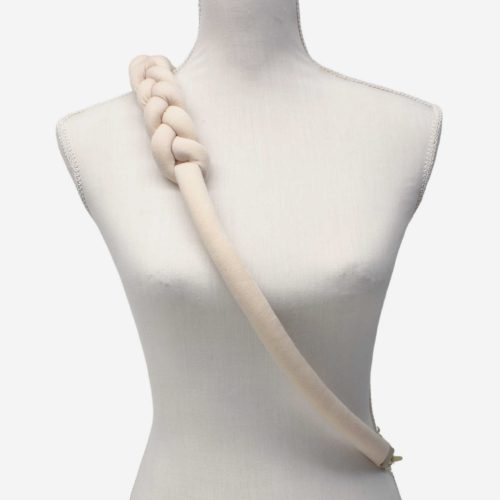 Wide bag strap with chain, nickel