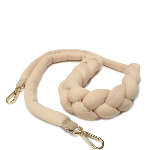 Wide bag strap with chain, nickel