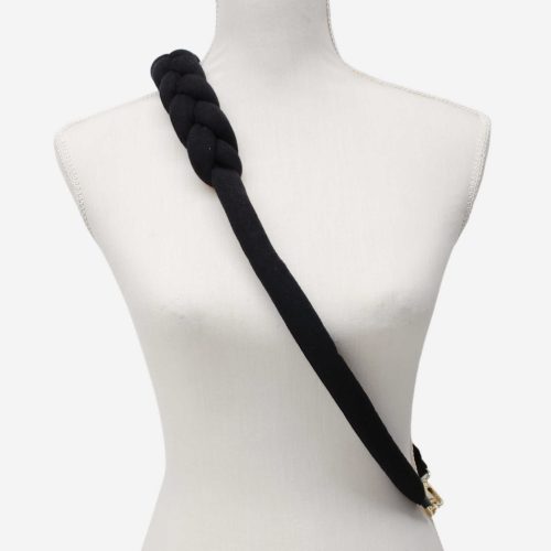 Wide bag strap with chain, nickel