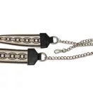 Wide bag strap with chain, nickel