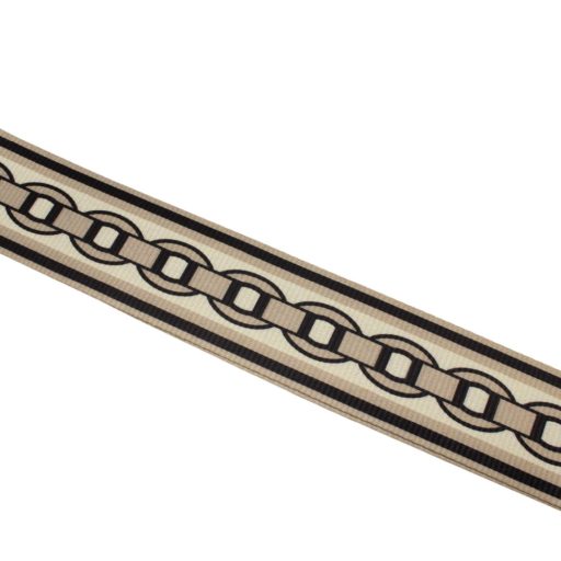 Wide bag strap with chain, nickel