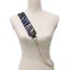 Green wide bag strap with chain, nickel