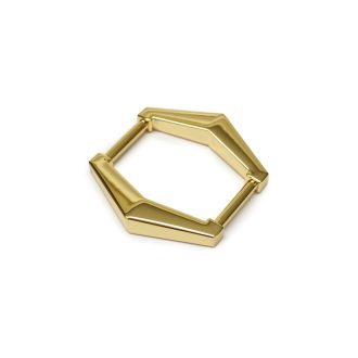 Hexagonal Handle Holder for 15mm Bag Straps, Gold Colour