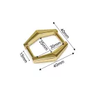 Hexagonal Handle Holder for 15mm Bag Straps, Gold Colour