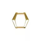 Hexagonal Handle Holder for 15mm Bag Straps, Gold Colour