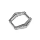 Hexagonal Handle Holder for 15mm Bag Straps, Gold Colour