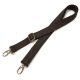 bag shoulder strap Cotton, Dark Brown, 30 mm, Nickel