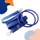 Royal Blue Cotton Bag Strap 3 cm – Adjustable, Detachable Shoulder Strap, Nickel