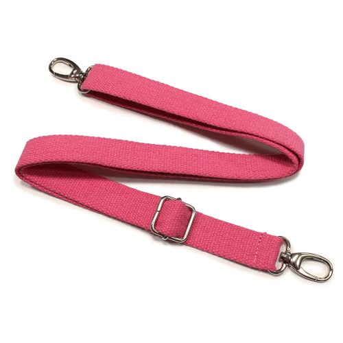 bag shoulder strap Cotton, Fuchsia, 30 mm, Nickel