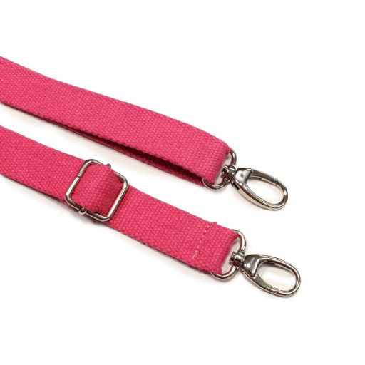 bag shoulder strap Cotton, Fuchsia, 30 mm, Nickel