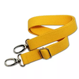   Yellow Cotton Bag Strap 3 cm – Adjustable, Detachable Shoulder Strap, Nickel