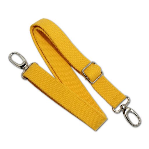 bag shoulder strap Cotton, Yellow, 30 mm, Nickel
