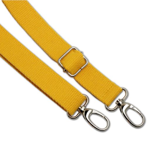 bag shoulder strap Cotton, Yellow, 30 mm, Nickel