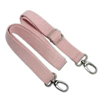   Pink Cotton Bag Strap 3 cm – Adjustable, Detachable Shoulder Strap, Nickel