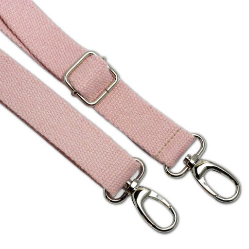 bag shoulder strap Cotton, Pink, 30 mm, Nickel