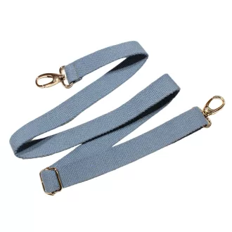   Jeans Blue Cotton Bag Strap 3 cm – Adjustable, Detachable Shoulder Strap, Nickel