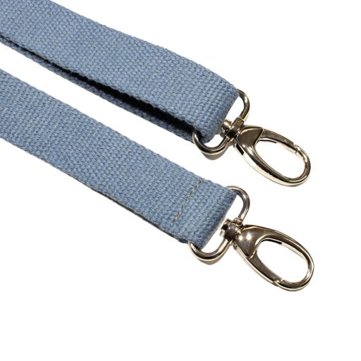 bag shoulder strap Cotton, Jeans Blue, 30 mm, 