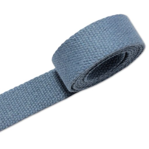 bag shoulder strap Cotton, Jeans Blue, 30 mm, 