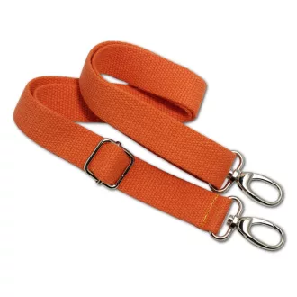   Orange Cotton Bag Strap 3 cm – Adjustable, Detachable Shoulder Strap, Nickel